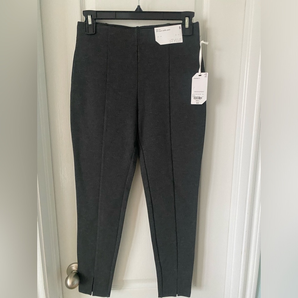 Stylus High Rise Slit Front Ankle Pants Size-S